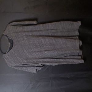 BR Gray Henley Short Sleeve Tee